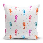 Rengarenk Denizatı Temalı Dijital Baskılı Özel Tasarım Modern Yastık Kırlent Kılıfı Realhomes