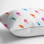 Rengarenk Denizatı Temalı Dijital Baskılı Özel Tasarım Modern Yastık Kırlent Kılıfı Realhomes