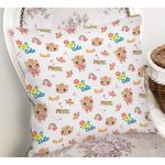 - Print - Realhomes Sevimli Ayıcık Desenli Dijital Baskılı Özel Tasarım Modern Yastık Kırlent Kılıfı Realhomes