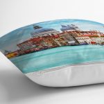 Mavi Gökyüzü Deniz Desenli Dijital Baskılı Dekoratif Modern Yastık Kırlent Kılıfı Realhomes