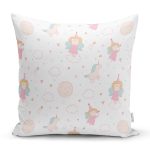 - Основные RGB - Realhomes Pembe Peri Kızı Ve Unicorn Desenli Dijital Baskılı Özel Tasarım Modern Yastık Kırlent Kılıfı Realhomes