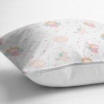 - Основные RGB - Realhomes Pembe Peri Kızı Ve Unicorn Desenli Dijital Baskılı Özel Tasarım Modern Yastık Kırlent Kılıfı Realhomes