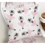 Sevimli Balerin Desenli Dijital Baskılı Özel Tasarım Modern Yastık Kırlent Kılıfı Realhomes