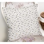 - Rh-K1420-1 - Realhomes Altın Sarısı Siyah Yıldız Desenli Dijital Baskılı Özel Tasarım Modern Yastık Kırlent Kılıfı Realhomes