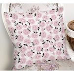 Pembe Gülümseyen Elmalar Motifli Dijital Baskılı Özel Tasarım Modern Yastık Kırlent Kılıfı Realhomes