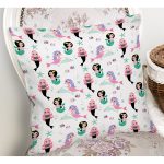 Deniz Kızı Motifli Dijital Baskılı Özel Tasarım Modern Yastık Kırlent Kılıfı Realhomes