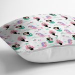 Deniz Kızı Motifli Dijital Baskılı Özel Tasarım Modern Yastık Kırlent Kılıfı Realhomes