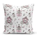 Şato Balkabağı Temalı Dijital Baskılı Özel Tasarım Modern Yastık Kırlent Kılıfı Realhomes