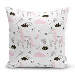 - seamless pattern - Realhomes Unicorn Desenli Dijital Baskılı Özel Tasarım Modern Yastık Kırlent Kılıfı Realhomes