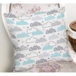 Gökyüzü Ve Bulutlar Temalı Dijital Baskılı Özel Tasarım Modern Yastık Kırlent Kılıfı Realhomes