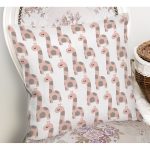 - Печать - Realhomes Sevimli Zürafa Temalı Dijital Baskılı Özel Tasarım Modern Yastık Kırlent Kılıfı Realhomes