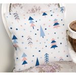 Puanlı Zeminde Ağaç Desenli Dijital Baskılı Özel Tasarım Modern Yastık Kırlent Kılıfı Realhomes