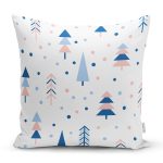 Puanlı Zeminde Ağaç Desenli Dijital Baskılı Özel Tasarım Modern Yastık Kırlent Kılıfı Realhomes