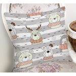 Atkılı Sevimli Hayvanlar Temalı Dijital Baskılı Özel Tasarım Modern Yastık Kırlent Kılıfı Realhomes