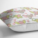 Sevimli Fil Motifli Dijital Baskılı Özel Tasarım Modern Yastık Kırlent Kılıfı Realhomes