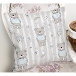 Sevimli Ayıcık Motifli Dijital Baskılı Özel Tasarım Modern Yastık Kırlent Kılıfı Realhomes