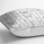 Sevimli Ayıcık Motifli Dijital Baskılı Özel Tasarım Modern Yastık Kırlent Kılıfı Realhomes