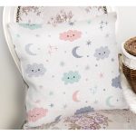 Ay Bulut Ve Yıldız Motifli Dijital Baskılı Özel Tasarım Modern Yastık Kırlent Kılıfı Realhomes