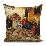 - Rh-K1512 - Realhomes Osmanlı Kapalı Çarşı Yorgancı Motifli Dijital Baskılı Dekoratif Modern Yastık Kırlent Kılıfı Realhomes