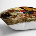 - Rh-K1512-2 - Realhomes Osmanlı Kapalı Çarşı Yorgancı Motifli Dijital Baskılı Dekoratif Modern Yastık Kırlent Kılıfı Realhomes