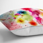 - Rh-K1515-2 - Realhomes Renkli Arka planda Kelebekler Dijital Baskılı Dekoratif Modern Yastık Kırlent Kılıfı Realhomes