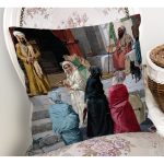 - Rh-K1521-1 - Realhomes Osmanlı Temalı Tasarım Dijital Baskılı Dekoratif Modern Yastık Kırlent Kılıfı Realhomes