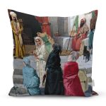 - Rh-K1521 - Realhomes Osmanlı Temalı Tasarım Dijital Baskılı Dekoratif Modern Yastık Kırlent Kılıfı Realhomes