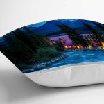 - Rh-K1539-2 - Realhomes Dağ Evi Tasarımlı Dijital Baskılı Dekoratif Modern Yastık Kırlent Kılıfı Realhomes