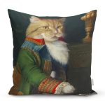 Kedi Tasarımlı Dijital Baskılı Dekoratif Modern Yastık Kırlent Kılıfı Realhomes