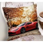 Spor Araba Temalı Dijital Baskılı Dekoratif Modern Yastık Kırlent Kılıfı Realhomes