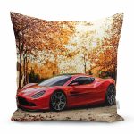 Spor Araba Temalı Dijital Baskılı Dekoratif Modern Yastık Kırlent Kılıfı Realhomes