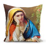- Rh-K1555 - Realhomes Osmanlı Desenli Kadın Dijital Baskılı Dekoratif Modern Yastık Kırlent Kılıfı Realhomes