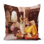 Osmanlı Motifli Dijital Baskılı Dekoratif Modern Yastık Kırlent Kılıfı Realhomes