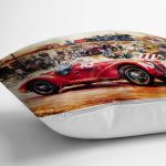 - Rh-K1565-2 - Realhomes Retro Yarış Temalı Dijital Baskılı Dekoratif Modern Yastık Kırlent Kılıfı Realhomes