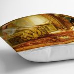 Osmanlı Desenli Yağlı Boya Dijital Baskılı Dekoratif Modern Yastık Kırlent Kılıfı Realhomes