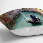 - Rh-K167-2 - Realhomes Venedik Temalı Dijital Baskılı Dekoratif Modern Yastık Kırlent Kılıfı Realhomes