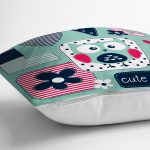 Love Yazılı Sevimli Baykuş Desenli Dijital Baskılı Dekoratif Modern Yastık Kırlent Kılıfı Realhomes