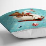 Sevimli Ayıcık Desenli Dijital Baskılı Dekoratif Modern Yastık Kırlent Kılıfı Realhomes