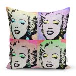 Marilyn Monroe Motifli Dijital Baskılı Dekoratif Yastık Kırlent Kılıfı Realhomes