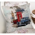 Klasik Araba Retro Motifli Dijital Baskılı Dekoratif Yastık Kırlent Kılıfı Realhomes