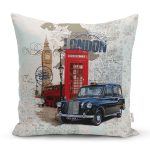 Klasik Araba Retro Motifli Dijital Baskılı Dekoratif Yastık Kırlent Kılıfı Realhomes