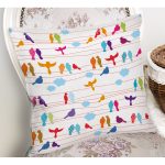 Rengarenk Kuşlar Temalı Dijital Baskılı Dekoratif Yastık Kırlent Kılıfı Realhomes