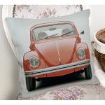 - Rh-K246-1 - Realhomes Klasik Araba Retro Motifli Dijital Baskılı Dekoratif Yastık Kırlent Kılıfı Realhomes