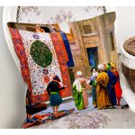 Osmanlı Desenli Dijital Baskılı Dekoratif Yastık Kırlent Kılıfı Realhomes