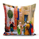 Osmanlı Desenli Dijital Baskılı Dekoratif Yastık Kırlent Kılıfı Realhomes