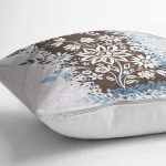 Şık Çiçek Çizimli İllüstrasyon Dijital Baskılı Dekoratif Yastık Kırlent Kılıfı Realhomes