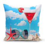 - Rh-K3007 - Realhomes Kokteyl ve Plaj Özel Tasarım Modern Dijital Baskılı Yastık Kırlent Kılıfı Realhomes