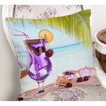 - Rh-K3009-1 - Realhomes Kokteyl ve Sahil Özel Tasarım Modern Dijital Baskılı Yastık Kırlent Kılıfı Realhomes