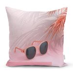 Summer Gözlük 3D Tasarımlı Dijital Baskılı Yastık Kırlent Kılıfı Realhomes