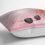 Summer Gözlük 3D Tasarımlı Dijital Baskılı Yastık Kırlent Kılıfı Realhomes